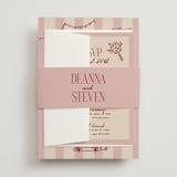 "Thompson" - Multi-Event RSVP Cards in Rose by Jennifer Lew - Assembled with Belly Band