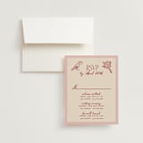 "Thompson" - Multi-Event RSVP Cards in Rose by Jennifer Lew - RSVP with Envelope
