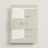 "Scripted Initials" - Multi-Event RSVP Cards in Spring by Kelly Schmidt - Assembled with Belly Band