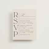 "Modern Monogram" - Multi-Event RSVP Cards in Ecru by Erica Krystek - Front
