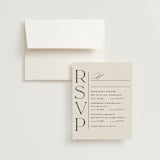 "Modern Monogram" - Multi-Event RSVP Cards in Ecru by Erica Krystek - RSVP with Envelope