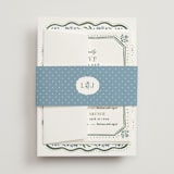 "Sweet Vintage" - Multi-Event RSVP Cards in Periwinkle by Alethea and Ruth - Assembled with Belly Band