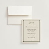 "Literary" - Multi-Event RSVP Cards in Moss by Kelly Watkins - RSVP with Envelope