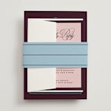 "sophisticate" - Multi-Event RSVP Cards in Plum by Owl and Toad - Assembled with Belly Band