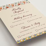 "Mughal Gardens" - Multi-Event RSVP Cards in Ivory by Sherley Ferreira - Detail