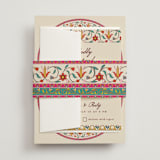 "Mughal Gardens" - Multi-Event RSVP Cards in Ivory by Sherley Ferreira - Assembled with Belly Band