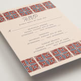 "Block Print Tile" - Multi-Event RSVP Cards in Terracotta by Katharine Watson - Detail