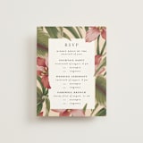 "Tropical Flowers" - Multi-Event RSVP Cards in Sunrise by Jennifer Holbrook - Front