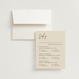 "Signed" - Multi-Event RSVP Cards in Champagne by JoAnn Jinks - RSVP with Envelope