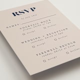 "Centro" - Multi-Event RSVP Cards in Marseille Bleu by Up Up Creative - Detail