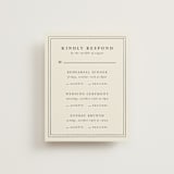 "Hansen" - Multi-Event RSVP Cards in Almond by Stephanie Hawkes - Front