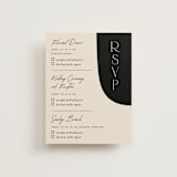 "Contour" - Multi-Event RSVP Cards in Ecru by Erica Krystek - Front