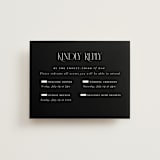 "Black-Tie" - Multi-Event RSVP Cards in Noir by Benita Crandall - Front