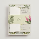 "Tropical garden" - Multi-Event RSVP Cards in Lime by Elly - Assembled with Belly Band