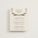 "Charming" - Multi-Event RSVP Cards in Almond by GeekInk Design - Front