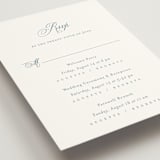 "Empire" - Multi-Event RSVP Cards in Dusty Blue by Jennifer Postorino - Detail