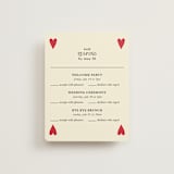 "Red Hearts" - Multi-Event RSVP Cards in Champagne by Helena Vitto - Front