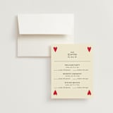 "Red Hearts" - Multi-Event RSVP Cards in Champagne by Helena Vitto - RSVP with Envelope