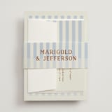 "Stripes" - Multi-Event RSVP Cards in Wave by Kelly Watkins - Assembled with Belly Band