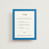 "Swirl Frame" - Multi-Event RSVP Cards in Cobalt by mo kelley - Front