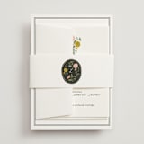 "botanical cameo" - RSVP Cards in Swan by Lori Wemple - Assembled with Belly Band