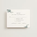 "Fresh Sage" - RSVP Cards in Olive by Christie Kelly - Front