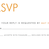 "Minimalist Display" - RSVP Cards in Orange by Nam Bourassa - Detail