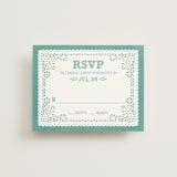 "Fiesta Folk Art" - RSVP Cards in Lagoon by root beer float - Front