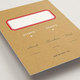 "Textbook Love Story" - RSVP Cards in Kraft by root beer float - Detail