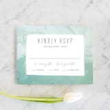 "Painted Sea" - RSVP Cards in Seafoam by Hooray Creative - Front