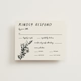 "Botanical Crest" - RSVP Cards in Ink by Kelly Watkins - Front