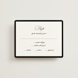 "Black Tie" - RSVP Cards in Ink by That Girl Press - Front