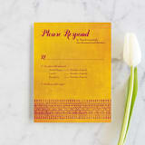 "Anand Karaj" - RSVP Cards in Coral by Ann Gardner - Front
