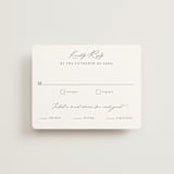 "Mountainview" - RSVP Cards in Pewter by Sarah Brown - Front