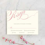 "Winter Flourish" - RSVP Cards in Petal Pink by Annie Clark - Front