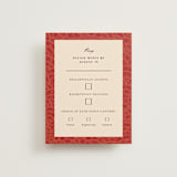 "Mizu Pattern" - RSVP Cards in Ruby by Kanika Mathur - Front