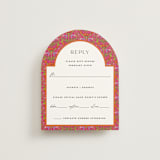 "Varna" - RSVP Cards in Fuchsia by Pati Cascino - Front