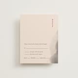 "Ink Blossoms" - RSVP Cards in Red Tone by Ani Somi - Front