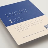 "two toned" - RSVP Cards in Marseille Bleu by Deborah Chou - Detail