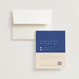 "two toned" - RSVP Cards in Marseille Bleu by Deborah Chou - RSVP with Envelope