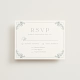 "Modern Crest" - RSVP Cards in Sea by Kristen Smith - Front