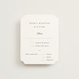 "Classic & Timeless" - RSVP Cards in Obsidian by Lucrecia Caporale - Front