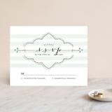 "Striped Sweet Nothings" - RSVP Cards in Romantic by Tanya Lee of Frooted Design - Front