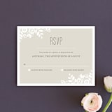 "White Shadows" - RSVP Cards in Champagne by Jessica Williams - Front