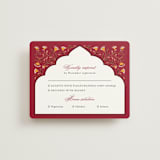 "Jaipur" - RSVP Cards in Ruby by Mansi Verma - Front