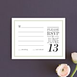 "Wed in Type" - RSVP Cards in Moss by Ariel Rutland - Front