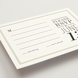 "Wed in Type" - RSVP Cards in Moss by Ariel Rutland - Detail
