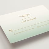 "Simple Knot" - RSVP Cards in Mint by SimpleTe Design - Detail