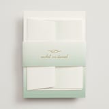 "Simple Knot" - RSVP Cards in Mint by SimpleTe Design - Assembled with Belly Band