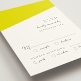 "Metropolitan Romance" - RSVP Cards in Daffodil by Makewells - Detail